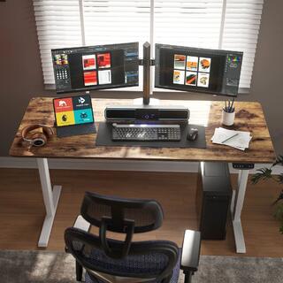 Electric Height Adjustable Ergonomic Standing Desk for Home Office Study Gaming image 5