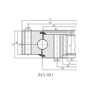 Series 01 Single Row Ball Slewing Bearing Internal Gear image 2