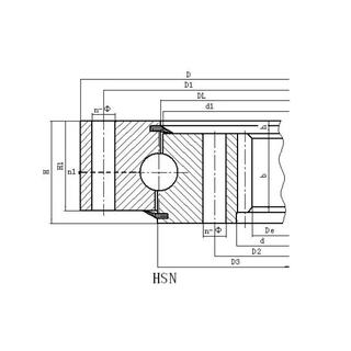 Series HS Single Row Ball Slewing Bearing Internal Gear image 2