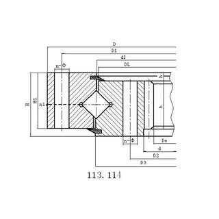 Series 11 Single Row Cross Roller Slewing Bearing Internal Gear  image 2