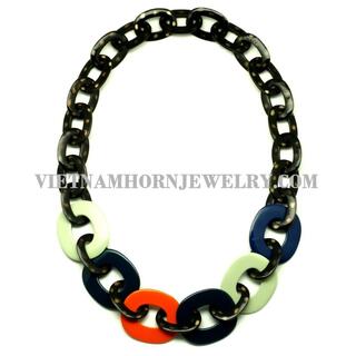 Dyed Horn & Lacquer Chain Necklace JN3767