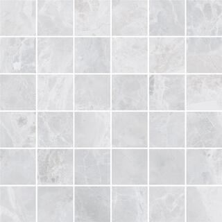 30x30 12"x12" Alpha Bianco (5x5) Polished On Net Glazed Porcelain image 8