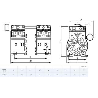 120LPM Low Noise Oil Free Dry Piston Vacuum Pump HP-120V image 6