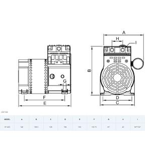 AC 110-230V Type Piston Vacuum Air Compressor 50LPM HP-40C image 6