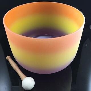 Frosted Rainbow Color Quartz Crystal Singing Bowl Set for Sould Therapy or Healing image 4