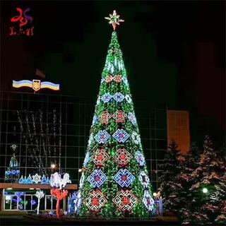 20ft 30ft 40ft 50ft Giant Outdoor Lighting Pvc Ball Clips Giant Led Ornament Felt Stand Artificial Decoration Christmas Tree image 2