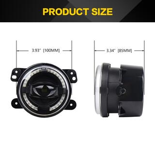 4 Inch Round Halo LED Fog Light with Angel Eye image 5