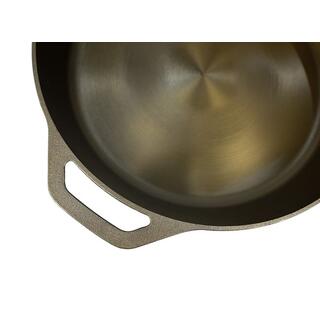 10 Inch Golden Polished Machined Smooth Cast Iron Frying Pan image 5