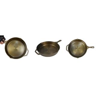 10 Inch Golden Polished Machined Smooth Cast Iron Frying Pan image 8