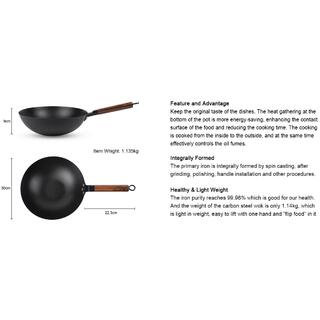 Non Stick Carbon Steel Wok Pan image 6