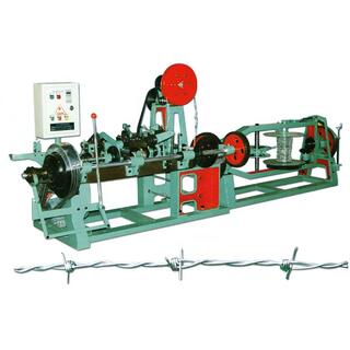 Automatic barbed wire making machine