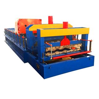 Colorful steel roofing glazed tile roll forming making machine for roof plate image 3