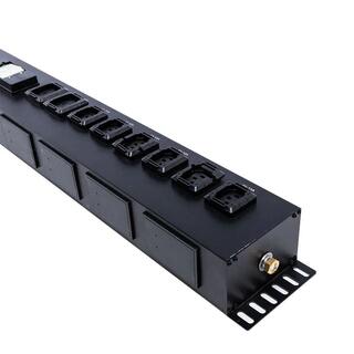 16 Outlets IEC C13 IEC C19 Lockable Socket Buckle equipped 2.5U Hot Swappable Surge Protection Vertical Modbus-RTU RS485 metered Rack PDU