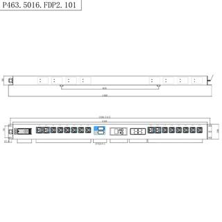 16 Outlets IEC C13 IEC C19 Lockable Socket Buckle equipped 2.5U Hot Swappable Surge Protection Vertical Modbus-RTU RS485 metered Rack PDU image 10