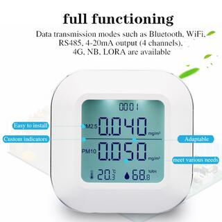 ONETEST - Wall-mounted air quality monitor AQM-80 PM2.5 / PM10 / TEMP / HUM / CO2 / VOC / CH2O RS485 output image 4