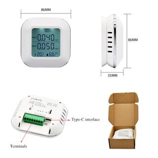 ONETEST - Wall-mounted air quality monitor AQM-80 PM2.5 / PM10 / TEMP / HUM / CO2 / VOC / CH2O RS485 output image 6