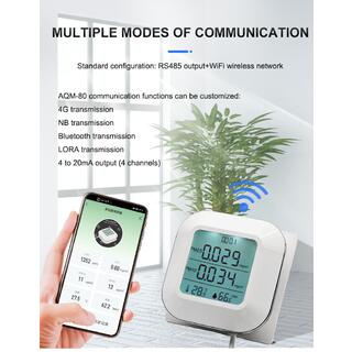 ONETEST - Wall-mounted air quality monitor AQM-80 PM2.5 / PM10 / TEMP / HUM / CO2 / VOC / CH2O RS485 output image 11