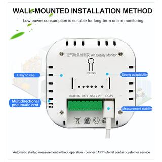 ONETEST - Wall-mounted air quality monitor AQM-80 PM2.5 / PM10 / TEMP / HUM / CO2 / VOC / CH2O RS485 output image 12