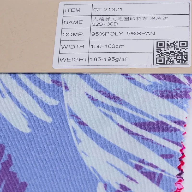 Rayon Spandex Jersey Allover Print Ecovero Fabric image 5