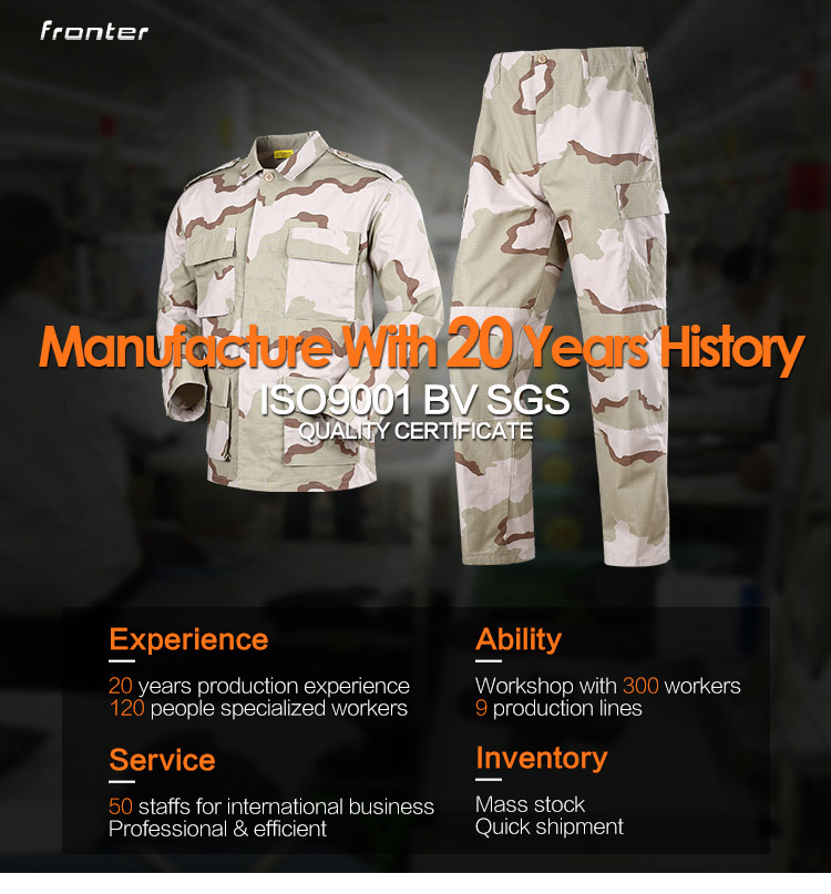 BDU Outdoor Combat Tactical Clothing Manufacture in China image 5