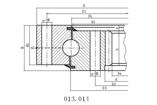 Series 01 Single Row Ball Slewing Bearing Internal Gear image 2