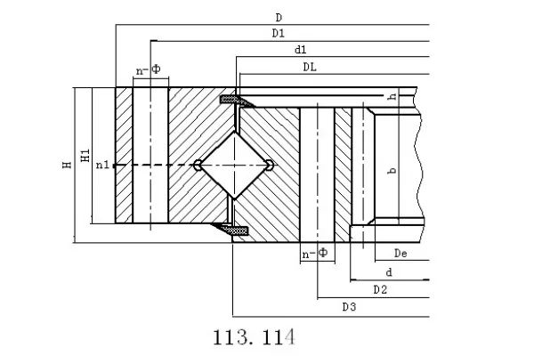 Series 11 Single Row Cross Roller Slewing Bearing Internal Gear  image 2