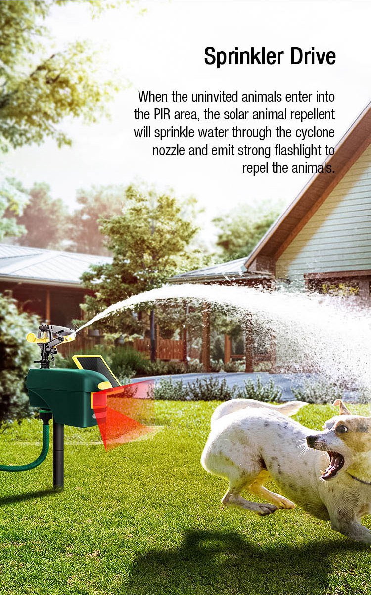 Multifunctional Sprinkler Pir Sensor Outdoor Deer Birds Dog Repeller AN-B060 image 10