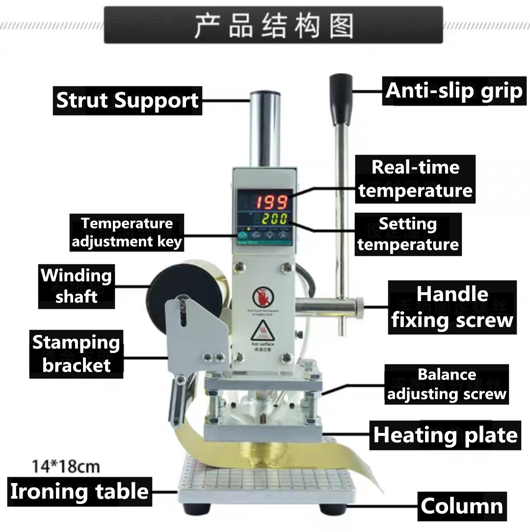 High Temperature Small Hot Stamping Machine For Heat Transfer Pressing Fishing Lure Paper image 2