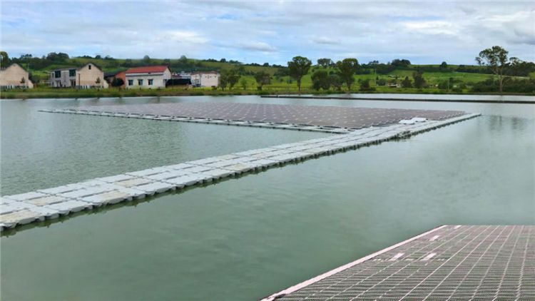 Floating PV Power Plant System On Water, HDPE Plastic Blow Molding image 2