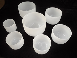 Wholesale Flower Quartz Crystal Singing Bowls Chakra Set with Striker and Case image 4