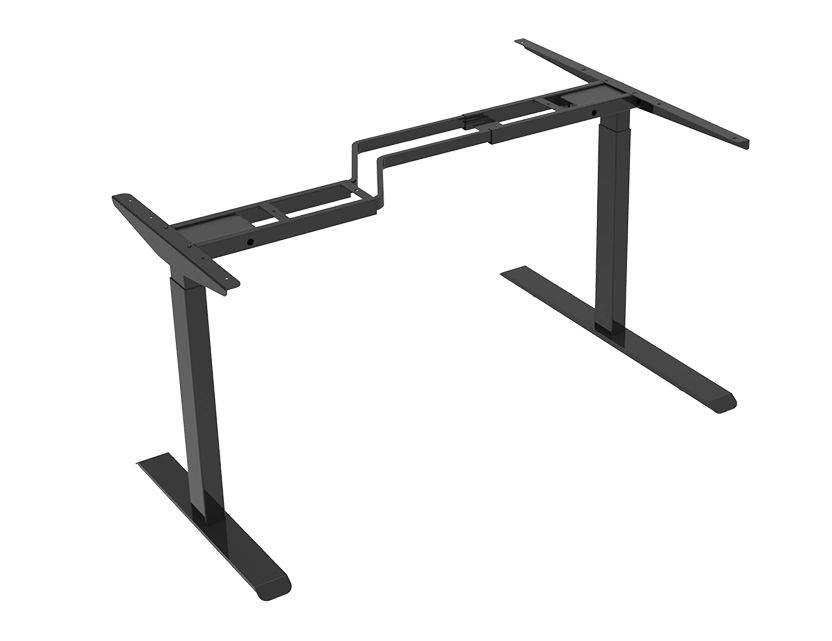 Large Electric Height Adjustable Computer Workstation L Shape Stand Up Corner Desk image 8