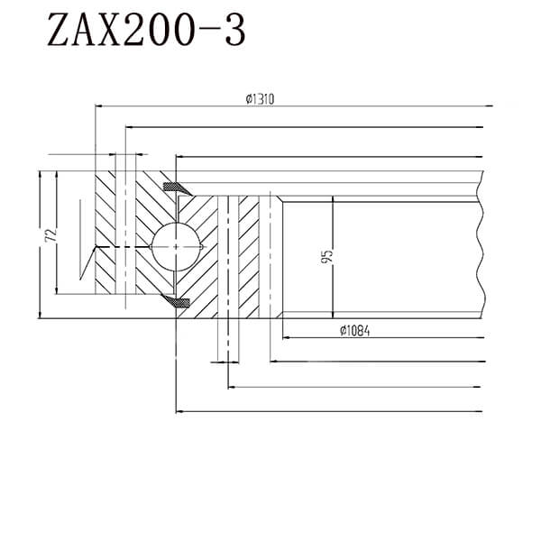 Zax200-3 Hitachi Excavator Slewing Bearing image 2