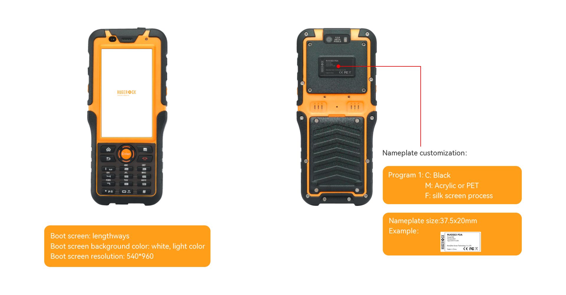 HUGEROCK S50 RUGGED PDA - 4.5 Inch T9 Keyboard Mobile Handheld image 16