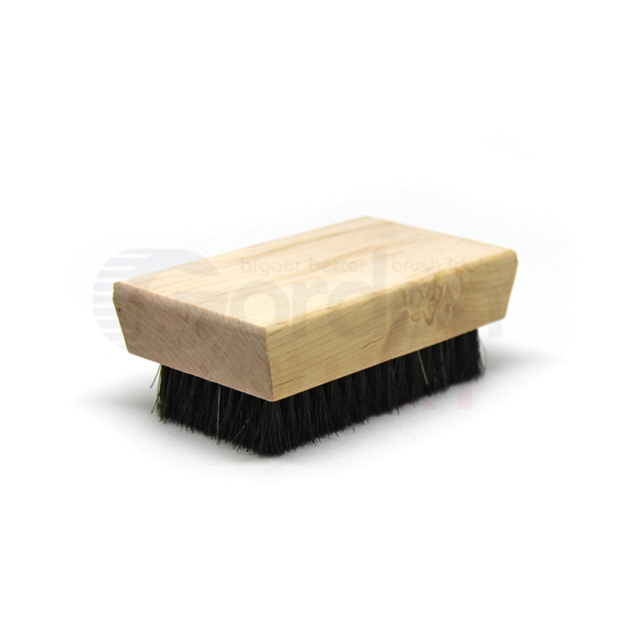 0.005" Brass/Horse Hair Bristle, 4-1/4" x 2-1/2" Wood Block Brush image 2