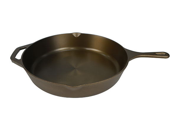 10 Inch Golden Polished Machined Smooth Cast Iron Frying Pan image 4