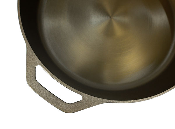 10 Inch Golden Polished Machined Smooth Cast Iron Frying Pan image 5