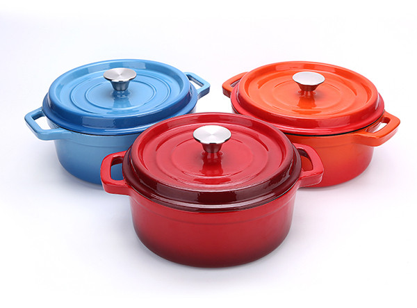 Cast Iron Enamel Kitchen Cookware Food Pot Casserole Dish image 1