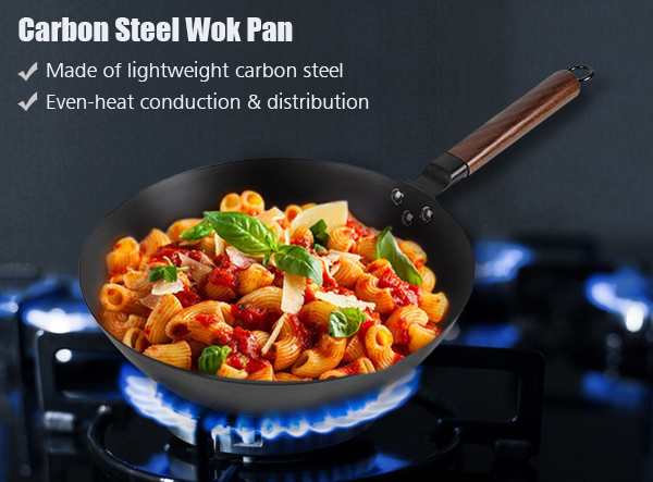 Non Stick Carbon Steel Wok Pan image 1