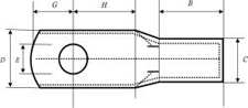 Crimping Type Copper Tubular Cable Terminal Ends - Heavy Duty image 2