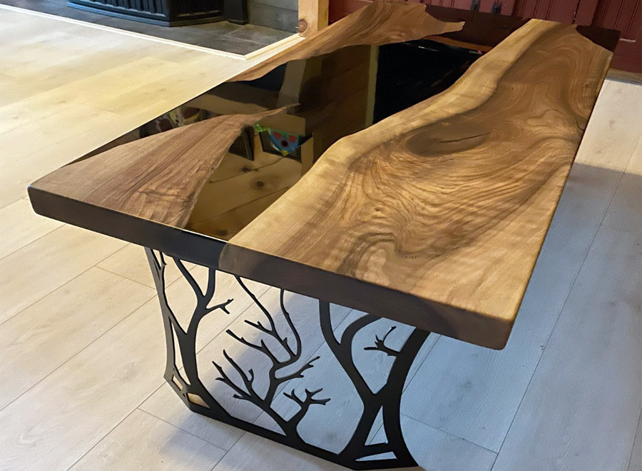 Toygar Epoxy Walnut Coffee Table