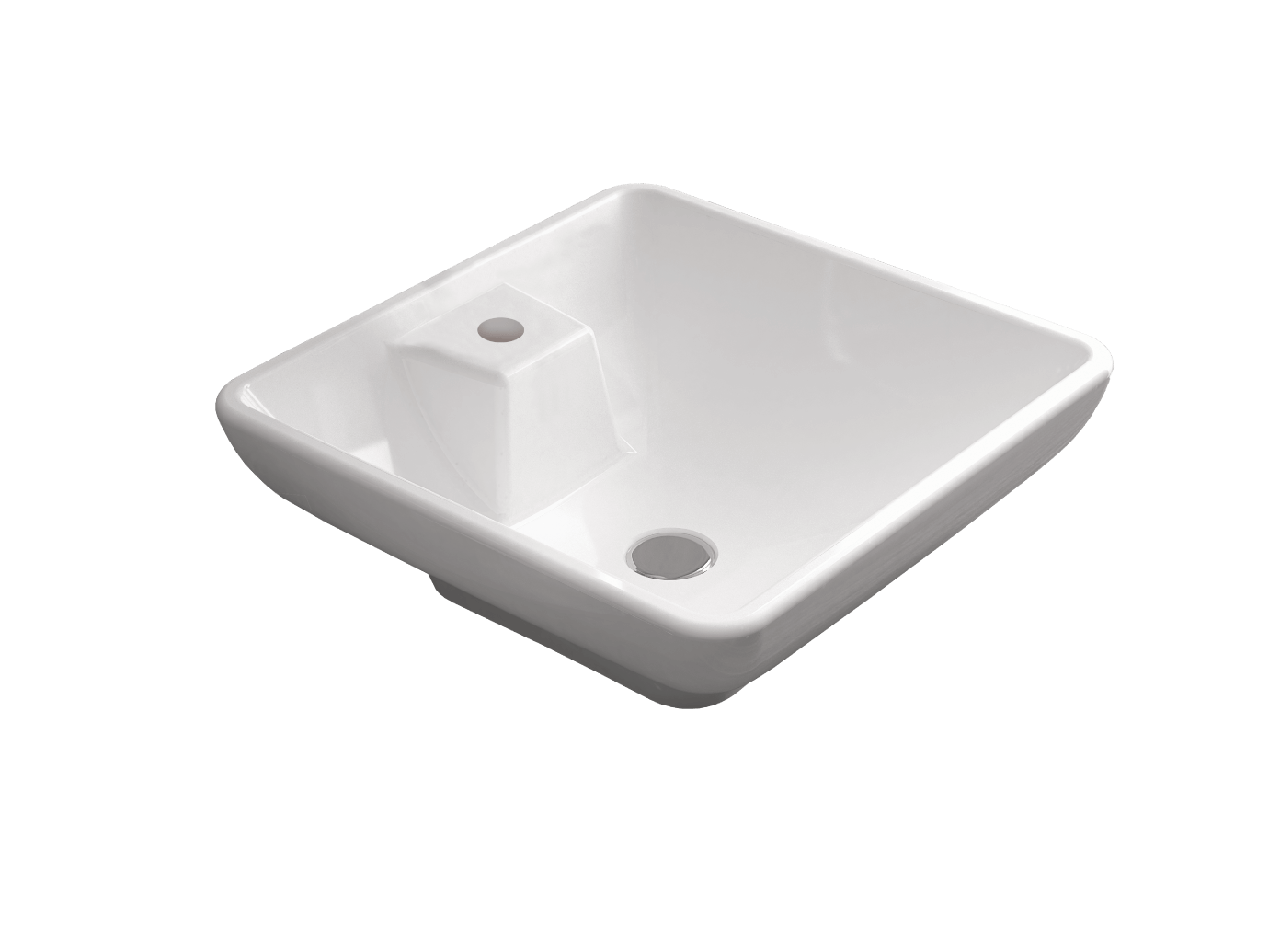 Kare Countertop Washbasin - With Mixer Hole image 1