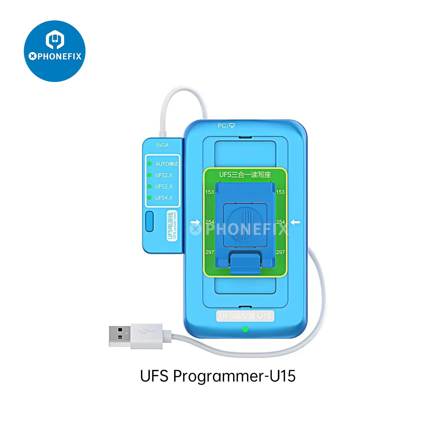 JCID UFS Programmer U15 BGA153/254/297 3 In 1 Read Write Tool image 1