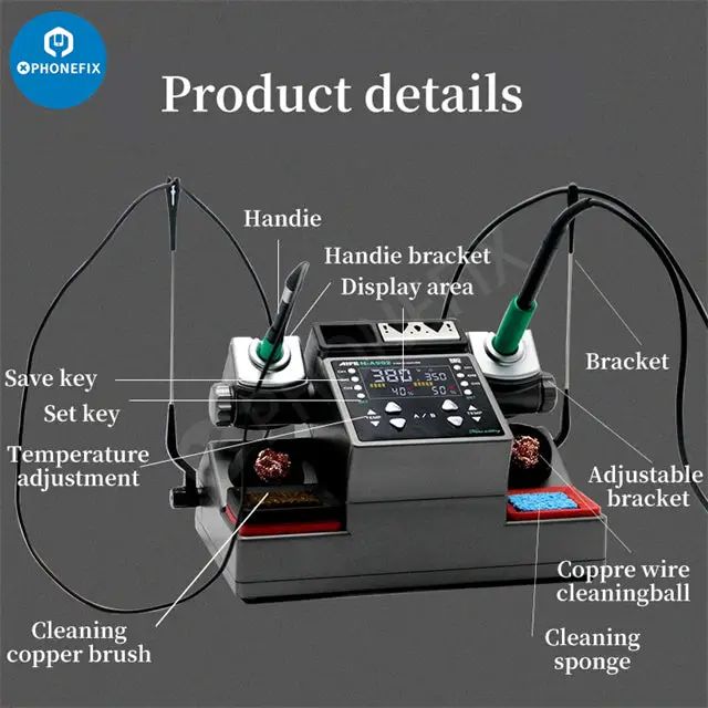 AIFEN A902 Double Welding Station C210 C245 C115 Soldering Tool image 8