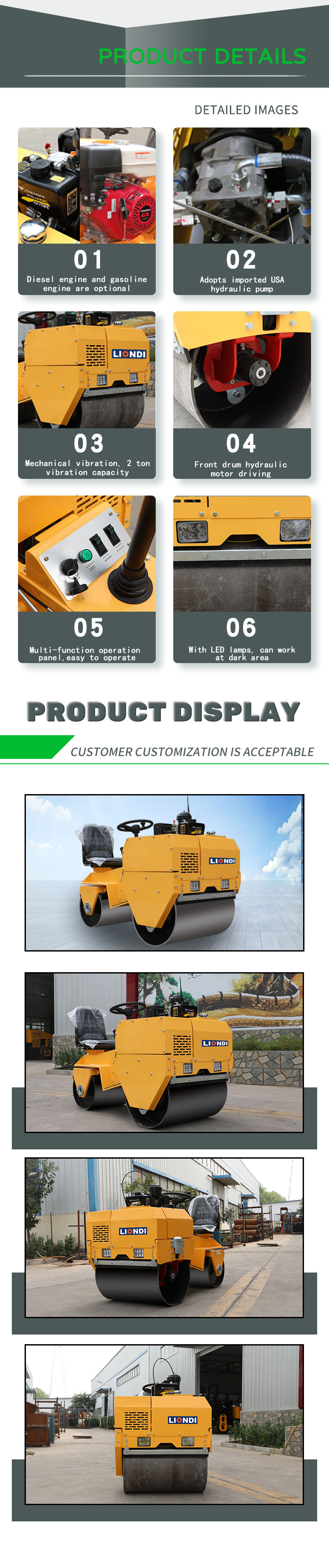 DVR-700 700kg Ride On Vibratory Road Roller image 2