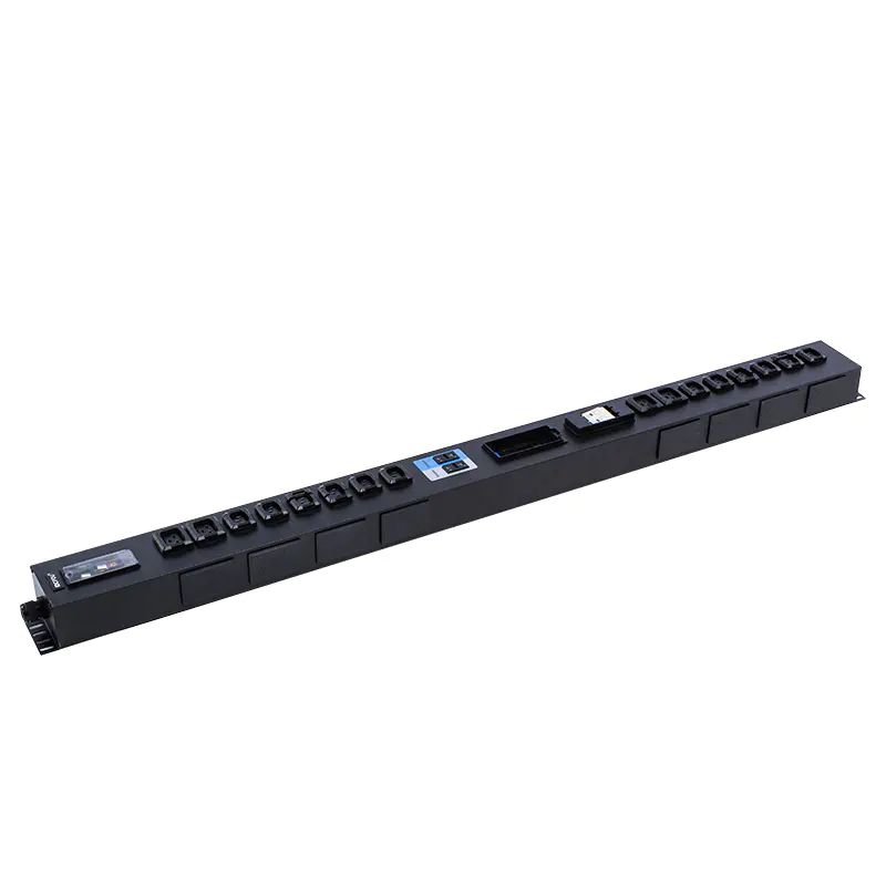 16 Outlets IEC C13 IEC C19 Lockable Socket Buckle equipped 2.5U Hot Swappable Surge Protection Vertical Modbus-RTU RS485 metered Rack PDU image 4