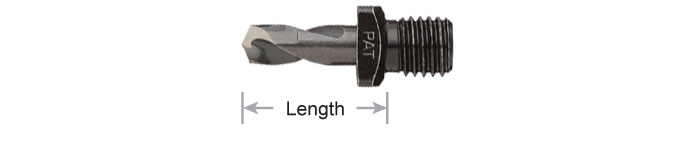 Threaded Shank Adapter Drill NAS 965 Type D - Wire Sizes - Stubby image 4